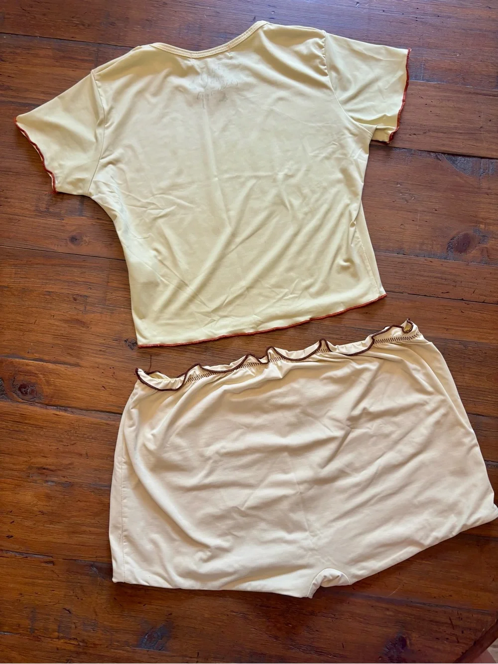 Rare! Frankie’s bikinis x Gigi HADID yellow fawn top and shorts set